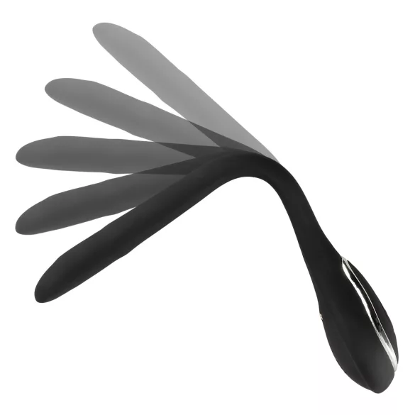 Penisplugg-dilator - uppladdningsbar, vibrerande dilator (1 cm, svart)