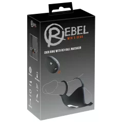 Rebel - penisring och pungvibrator - uppladdningsbar - svart