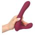 Javida - Roterande klitorisvibrator med fjärrkontroll (röd)