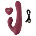 Javida - Roterande klitorisvibrator med fjärrkontroll (röd)