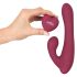 Javida - Roterande klitorisvibrator med fjärrkontroll (röd)