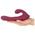 Javida - Roterande klitorisvibrator med fjärrkontroll (röd)