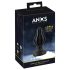 ANOS - Mjuk ribbad analplugg 5 cm - Svart