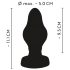 ANOS - Mjuk ribbad analplugg 5 cm - Svart