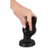 ANOS - Mjukt ribbat analplugg - 7 cm (svart)