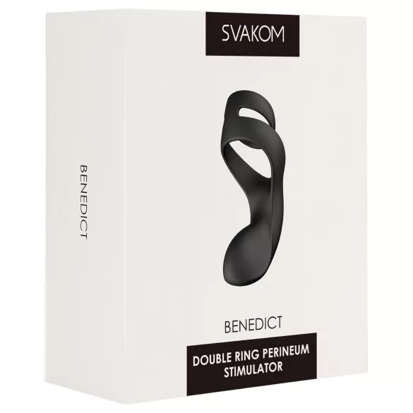 Svakom Benedict - penisring med vibration - perineumstimulans - svart