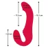 You2Toys - strapless strap-on vibrator - fjärrkontroll - röd