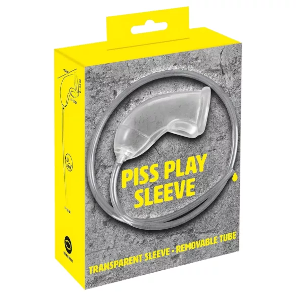 You2Toys Piss Play Sleeve - penishylsa med avledningsslang (transparent)