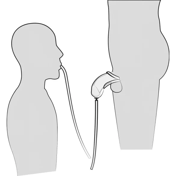 You2Toys Piss Play Sleeve - penishylsa med avledningsslang (transparent)