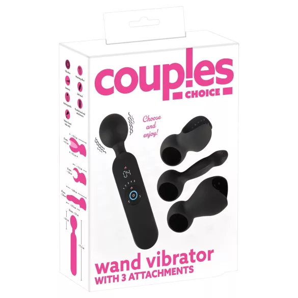 Couples Choice - uppladdningsbar värmande massagevibrator - svart