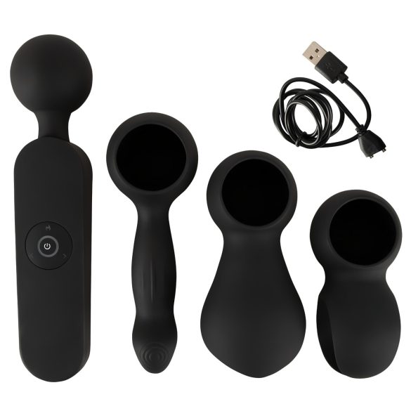 Couples Choice - uppladdningsbar värmande massagevibrator - svart