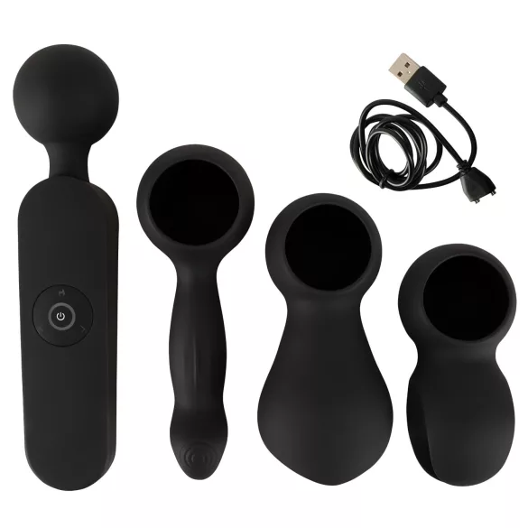 Couples Choice - uppladdningsbar värmande massagevibrator - svart