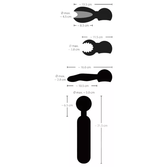 Couples Choice - uppladdningsbar värmande massagevibrator - svart