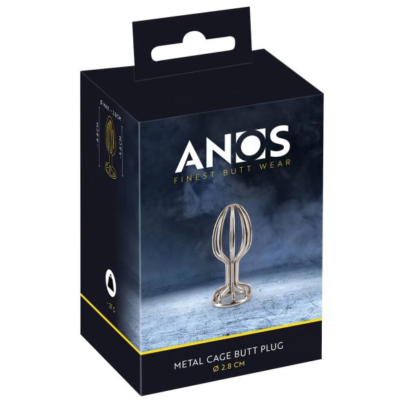 ANOS Metal - Stålanalplugg med burdesign (silver)
