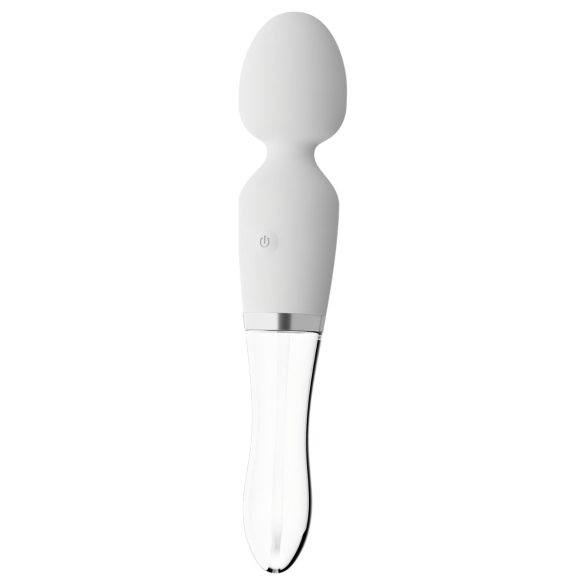 Liaison Wand - LED-vibrator i silikon och glas (genomskinlig)