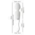 Liaison Wand - LED-vibrator i silikon och glas (genomskinlig)