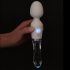 Liaison Wand - LED-vibrator i silikon och glas (genomskinlig)
