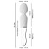Liaison Wand - LED-vibrator i silikon och glas (genomskinlig)