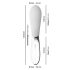 Liaison Curve - uppladdningsbar LED-vibrator (transparent-vit)
