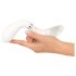 Liaison Curve - uppladdningsbar LED-vibrator (transparent-vit)