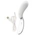Liaison Curve - uppladdningsbar LED-vibrator (transparent-vit)