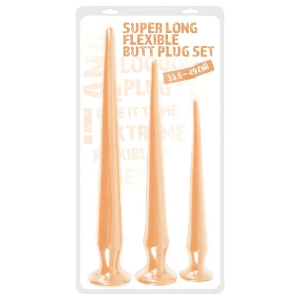 You2Toys - extra lång plug set (3 delar) - natur