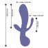 AWAQ.U 1 - uppladdningsbar, 3-grenad vibrator (lila)
