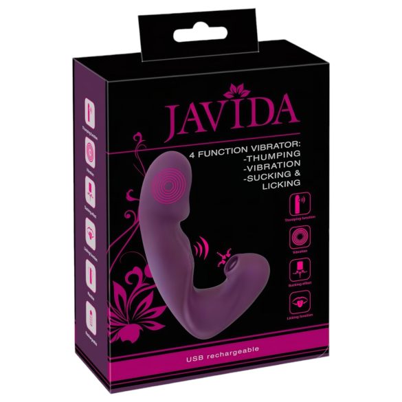 Javida - 4i1 klitorisstimulator vibrator - lila