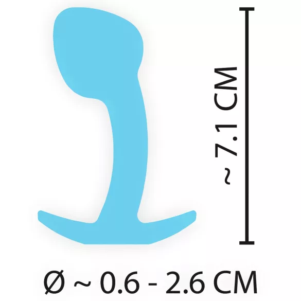 Cuties Mini Analplugg - silikon analplugg (blå, 2,6 cm)