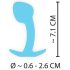 Cuties Mini Buttplug - Silikonblå (2,6cm)
