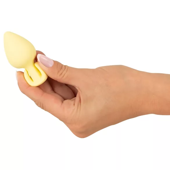 Cuties Mini Butt Plug - silikon analplugg (gul, 3,1 cm)