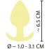 Cuties Mini Buttplug - silikon, gul (3,1 cm)