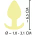 Cuties Mini Butt Plug - silikon analplugg (gul, 3,1 cm)