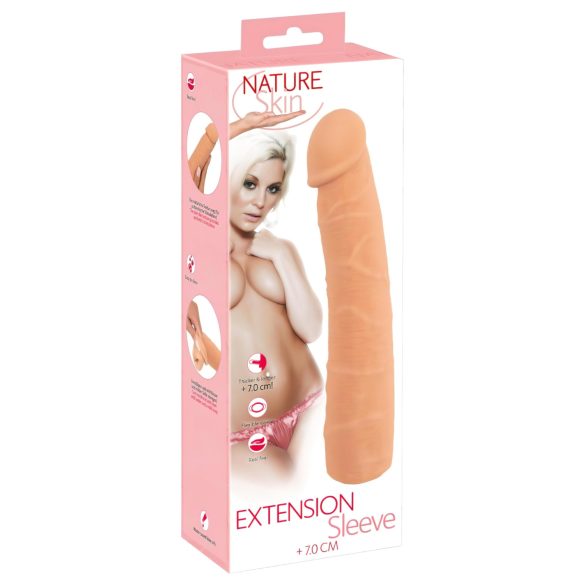 Nature Skin - förlängare, förtjockande penishylsa (24cm)