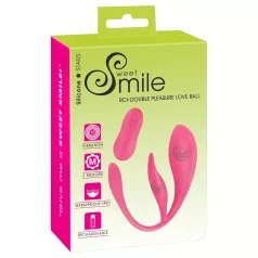   SMILE - bärbart uppladdningsbart radiostyrt vibratorägg (rosa)