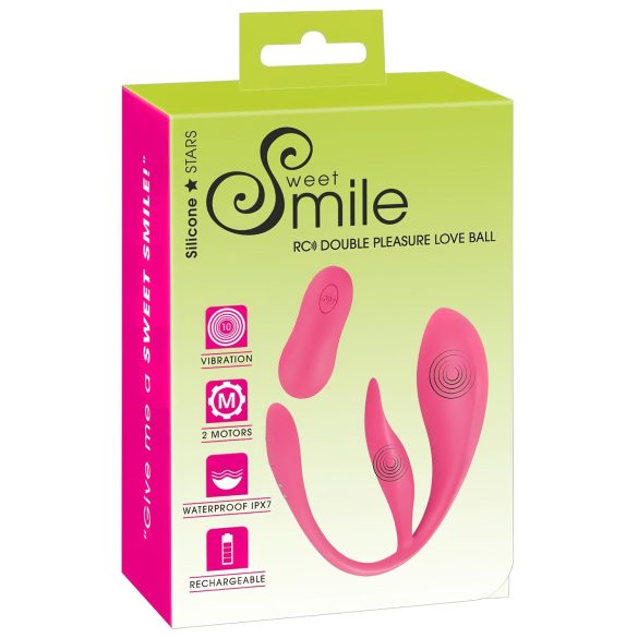 SMILE - Trådlöst vibrerande ägg med radio (rosa)