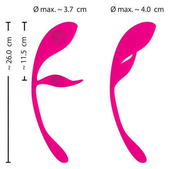 SMILE - vibrerande ägg med fjärrkontroll - uppladdningsbar - rosa