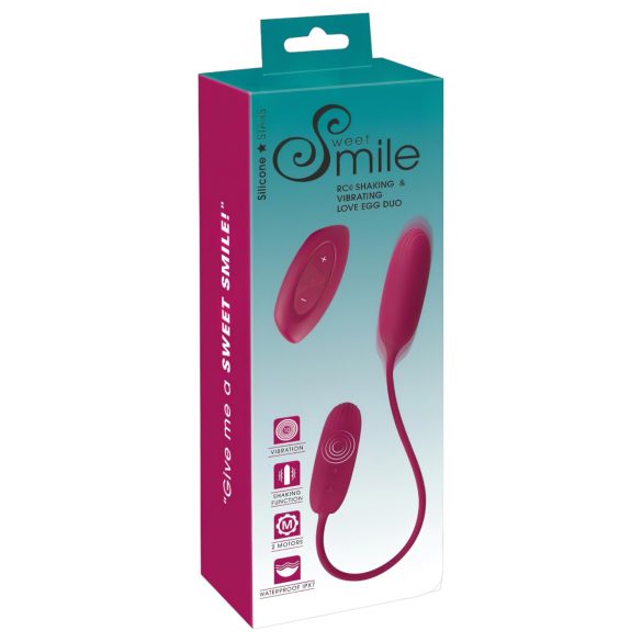 Smile Love Egg Duo - dubbel vibratorägg - anal och vaginal stimulering