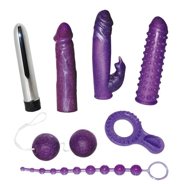 You2Toys - sexleksak set med vibrator - 7 delar - glitter