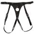 SMILE - strap-on dubbel dildo med stroppe (lila-svart)