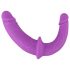 SMILE - strap-on dubbel dildo med stroppe (lila-svart)