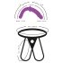 SMILE - strap-on dubbel dildo med stroppe (lila-svart)