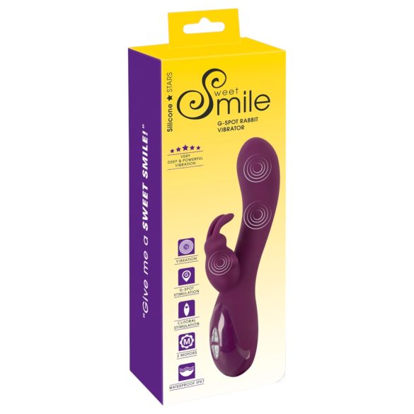 SMILE - Trådlös 3-motorig klitorisstimulator med arm (lila)