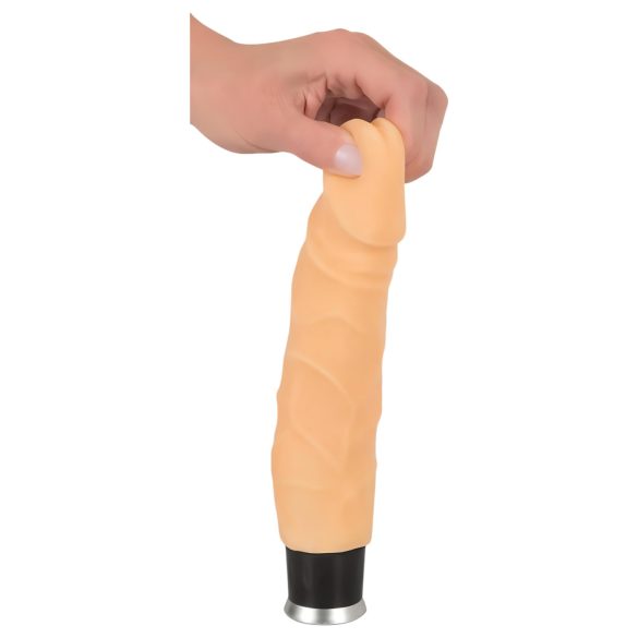 Nature Skin - realistisk dildo vibrator - hudfärgad 23cm