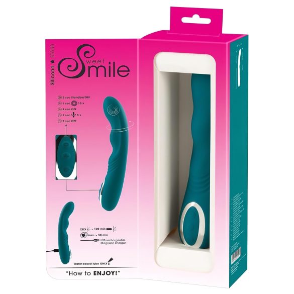 Smile - G-punkt vibrator uppladdningsbar vattentät roterande grön