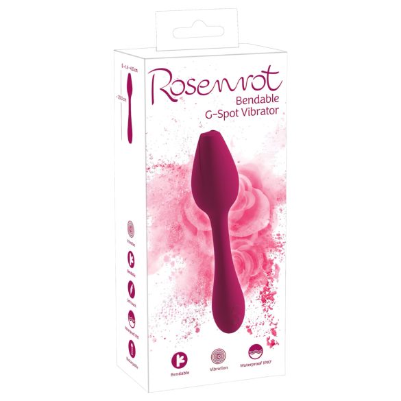 You2Toys Rosenrot - G-punkt vibrator - böjbar - röd