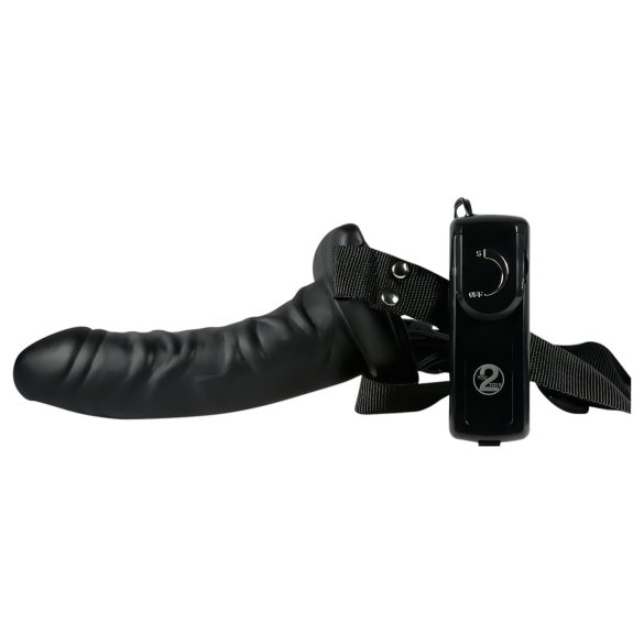 You2Toys - Strap-on dildo med vibrator - svart