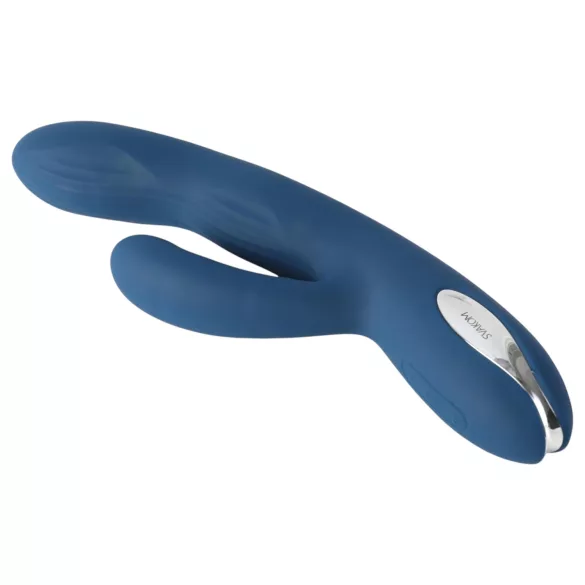 Svakom Aylin - vibrator med klitorisstimulator - uppladdningsbar pulserande blå