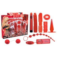 You2Toys - vibrator set - 9 delar - röd
