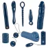 You2Toys - vibrator set - 9 delar - blå